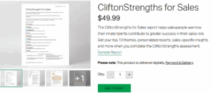 CliftonStrengths for Sales / dla Sprzedawców